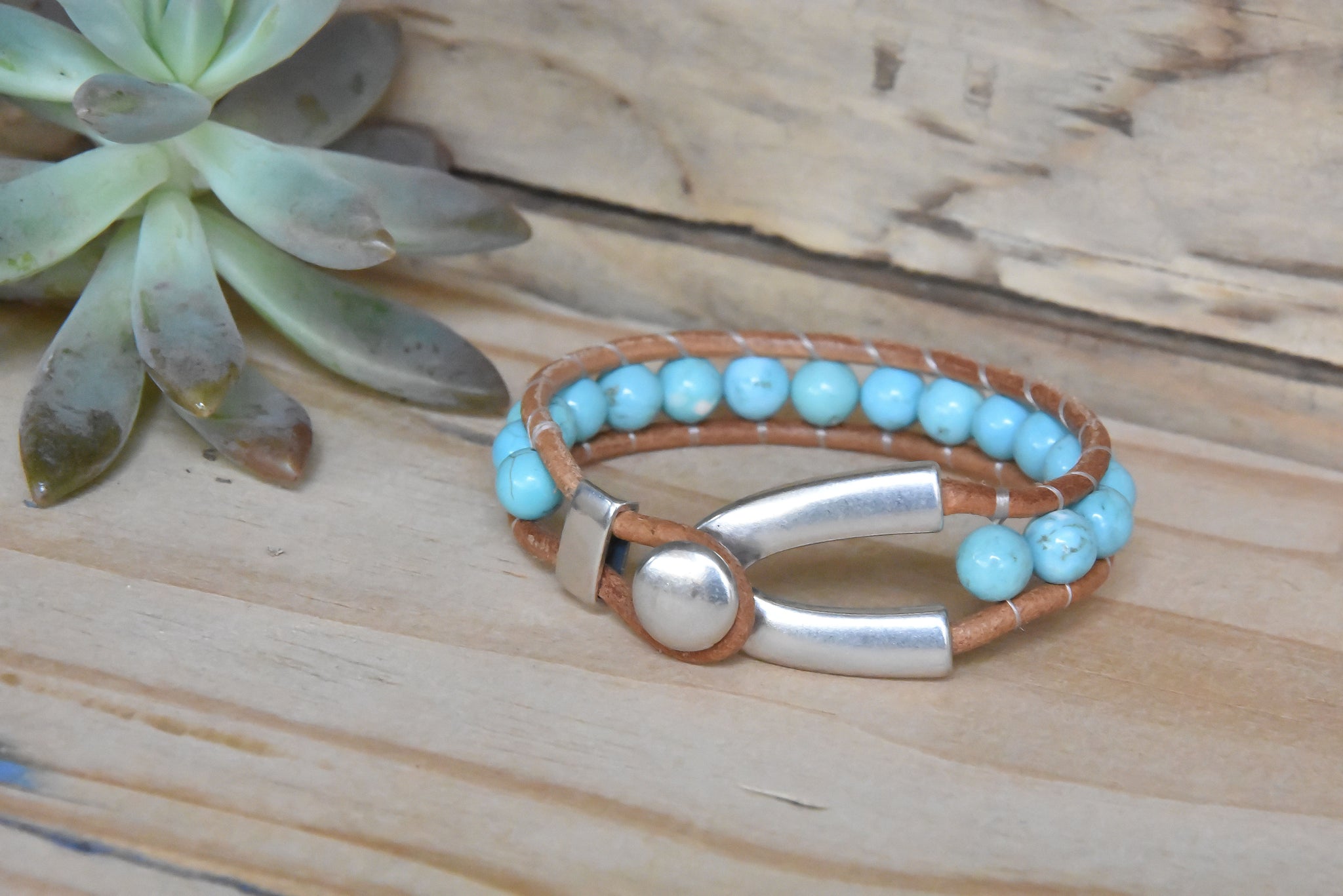 Blue Howlite Bracelet