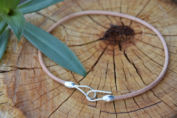 Sterling Silver & Leather Necklace