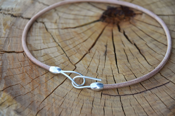 Sterling Silver & Leather Necklace