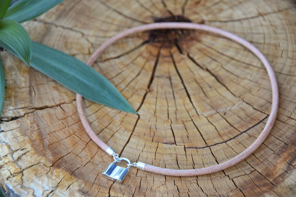 Sterling Silver Padlock Necklace