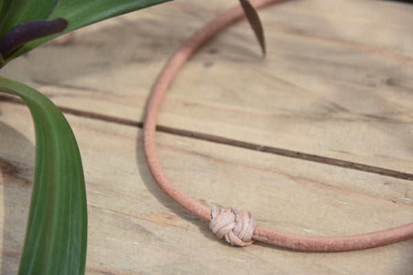 Turks Knot Leather Necklace
