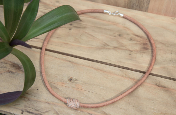Turks Knot Leather Necklace