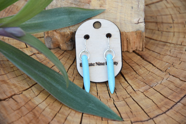 Turquoise Howlite Spike Earrings