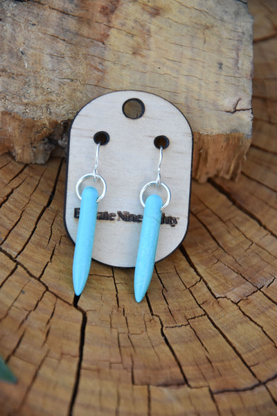 Turquoise Howlite Spike Earrings