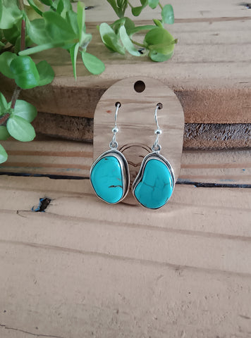 Turquoise & Silver Earrings