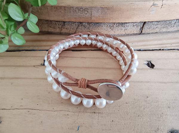 Freshwater Pearl Wrap Bracelet