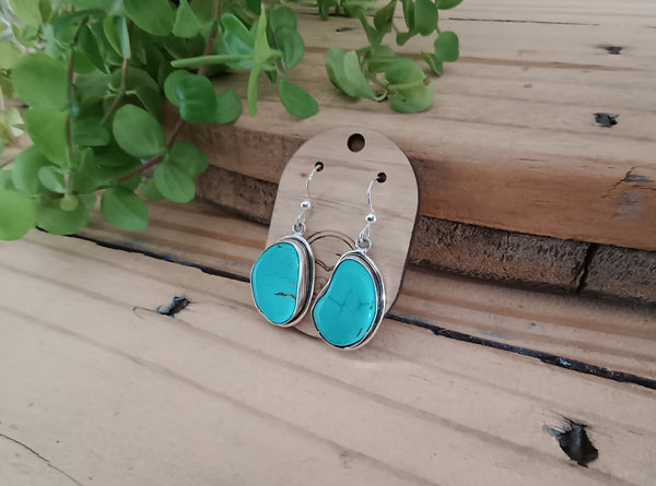 Turquoise & Silver Earrings
