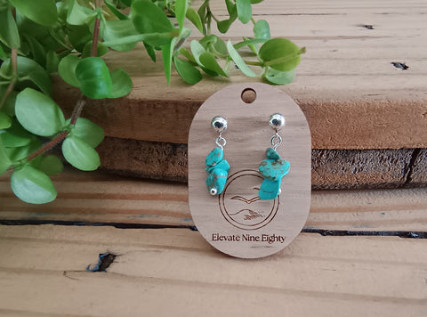 Turquoise Chip Earrings