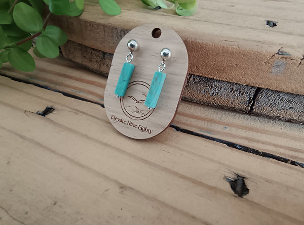 Turquoise Howlite Earrings