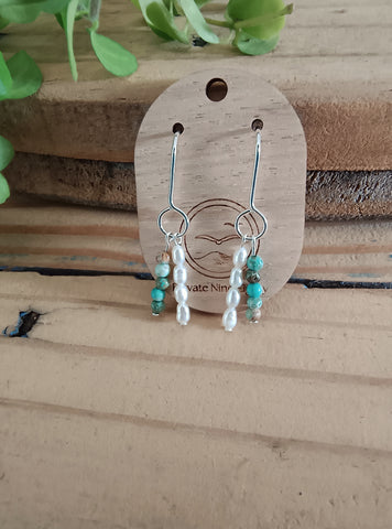 Pearl & Howlite Earrings