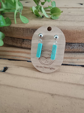 Turquoise Howlite Earrings